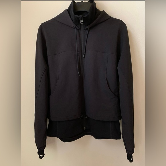 NEW $129 ZELLA Onward Hybrid Zip Up Hoodie Athletic Jacket in Black Size XS - Picture 8 of 8